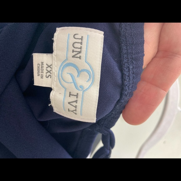 Jun and Ivy navy dress (bought at francescas). - Picture 3 of 3